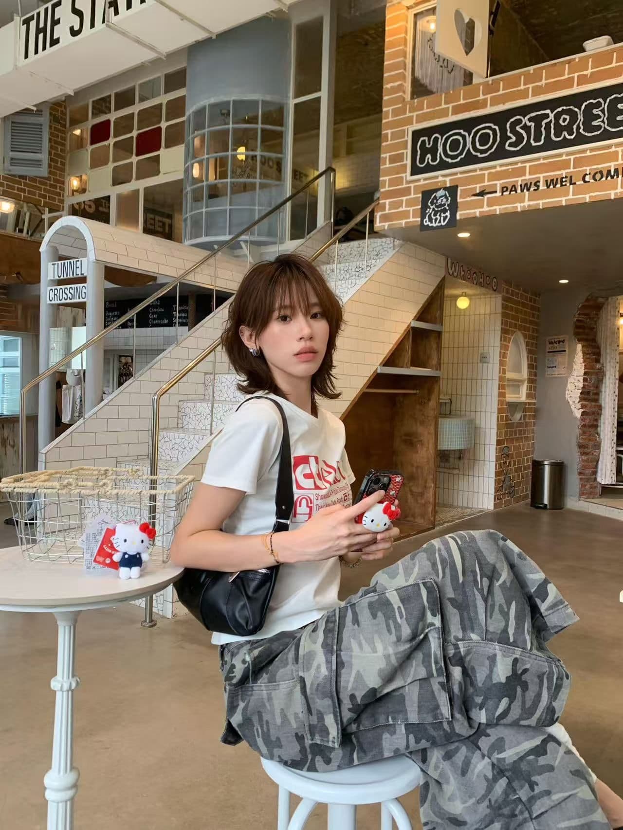새로운 출처 생방송 품질 이후 패키지 칼라 높은 탄력성 몸매 가꾸기 알파벳 프린트 상세 이미지 11