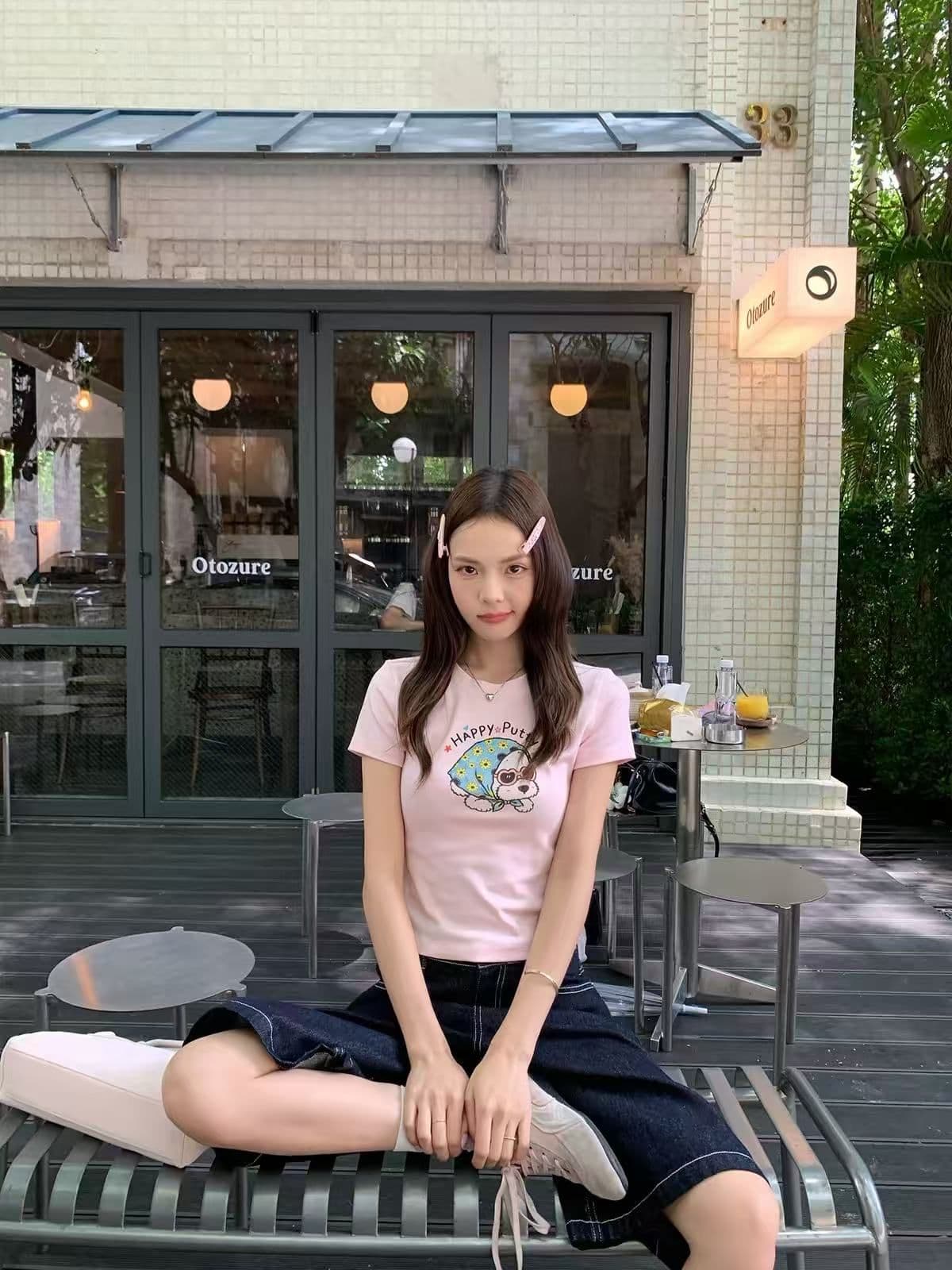 새로운 출처 생방송 품질 이후 패키지 칼라 신축성 몸매 가꾸기 개 프린트 이미지 2