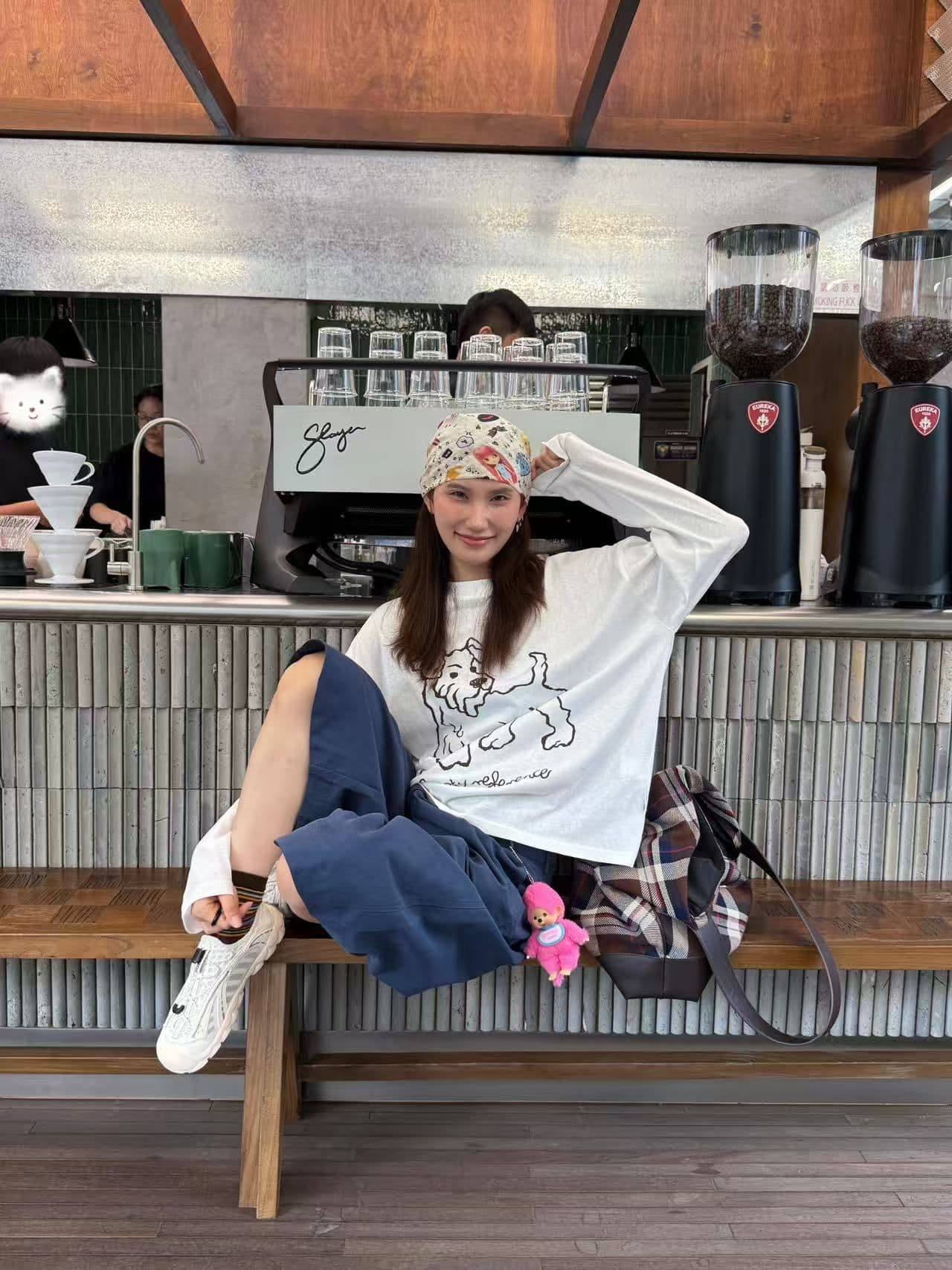 새로운 출처 생방송 품질 긴팔 태양 보호 셔츠 블라우스 개 프린트 맨위 상세 이미지 11