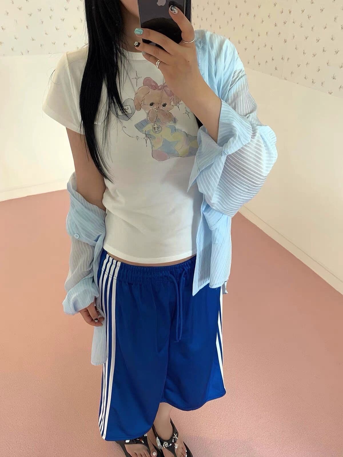 새로운 출처 생방송 품질 이후 패키지 칼라 높은 탄력성 몸매 가꾸기 개 프린트 이미지 2