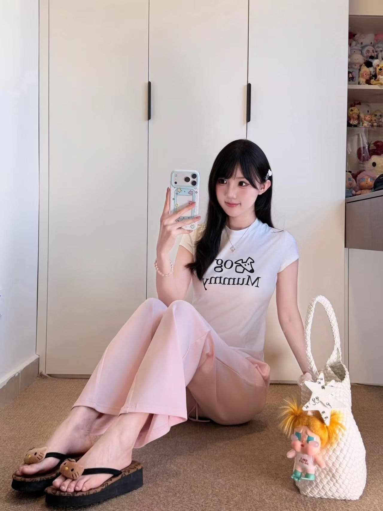 새로운 출처 생방송 품질 이후 패키지 칼라 높은 탄력성 몸매 가꾸기 개 알파벳 상세 이미지 4