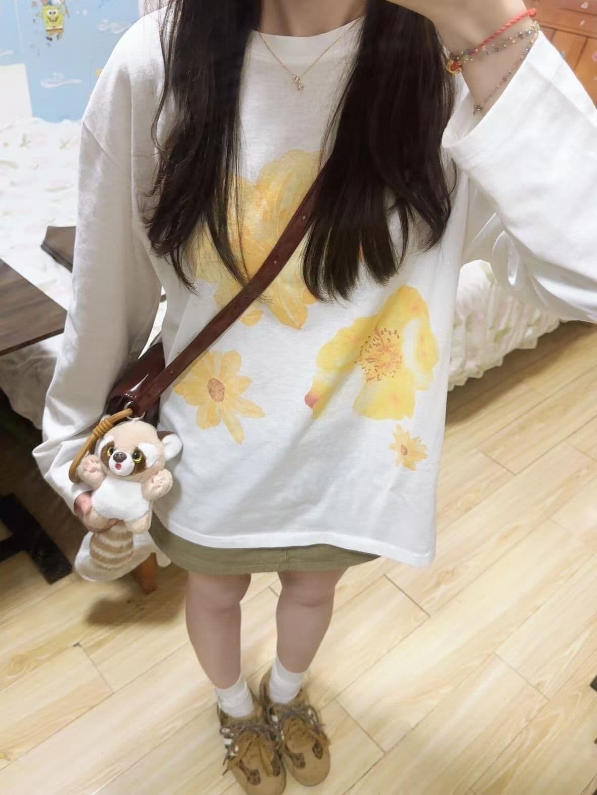 새로운 출처 생방송 품질 긴팔 태양 보호 셔츠 블라우스 꽃 프린트 맨위 상세 이미지 6