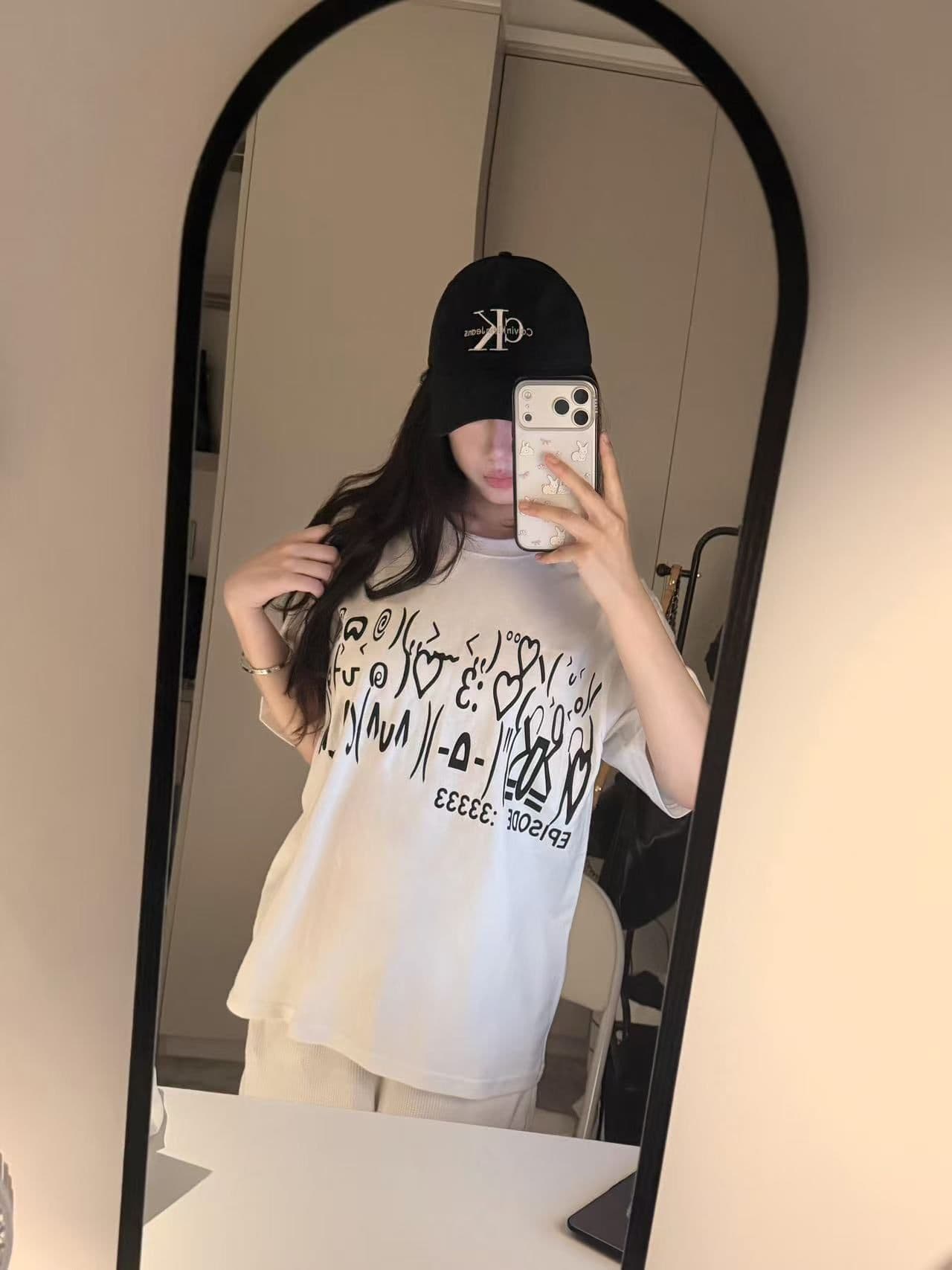 새로운 생방송 품질 이후 패키지 칼라 반팔 티셔츠 표현 프린트 맨위 상세 이미지 5