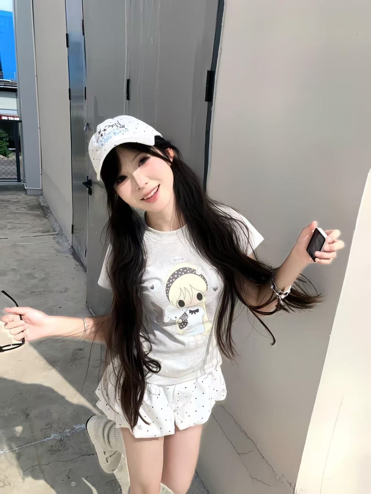 새로운 출처 생방송 품질 이후 패키지 칼라 높은 탄력성 몸매 가꾸기 만화 소녀