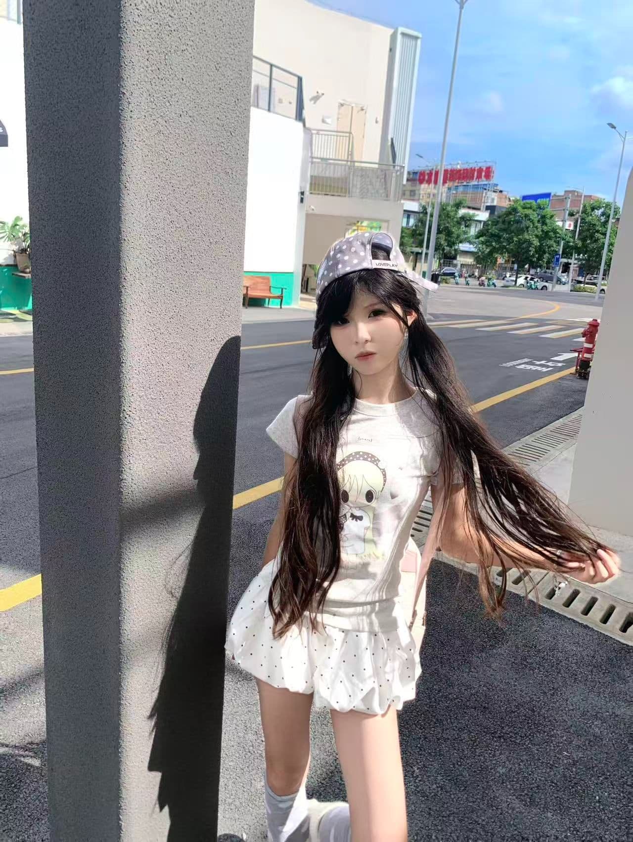 새로운 출처 생방송 품질 이후 패키지 칼라 높은 탄력성 몸매 가꾸기 만화 소녀 상세 이미지 10