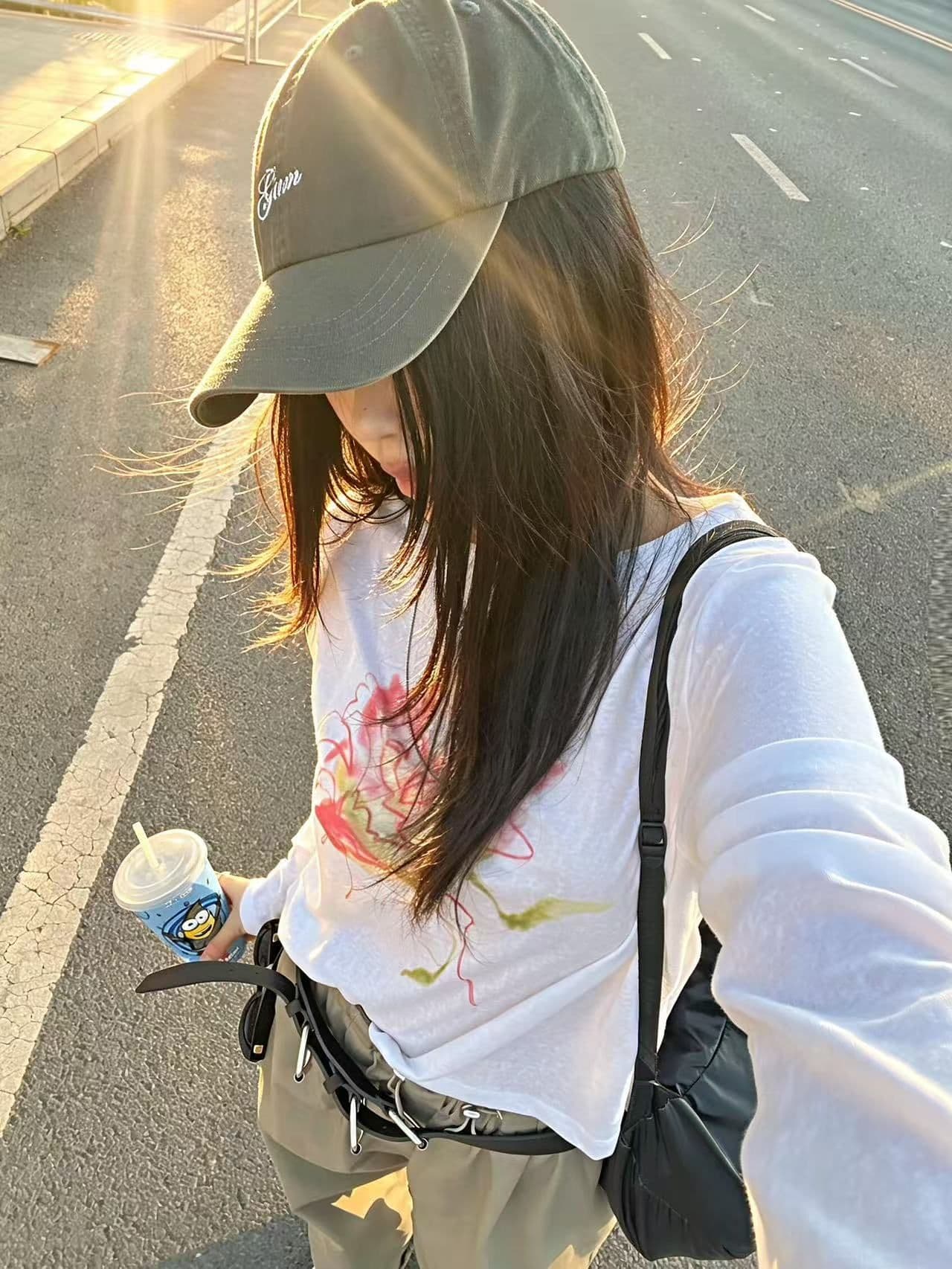 새로운 출처 생방송 품질 긴팔 태양 보호 셔츠 블라우스 꽃 프린트 맨위 상세 이미지 2