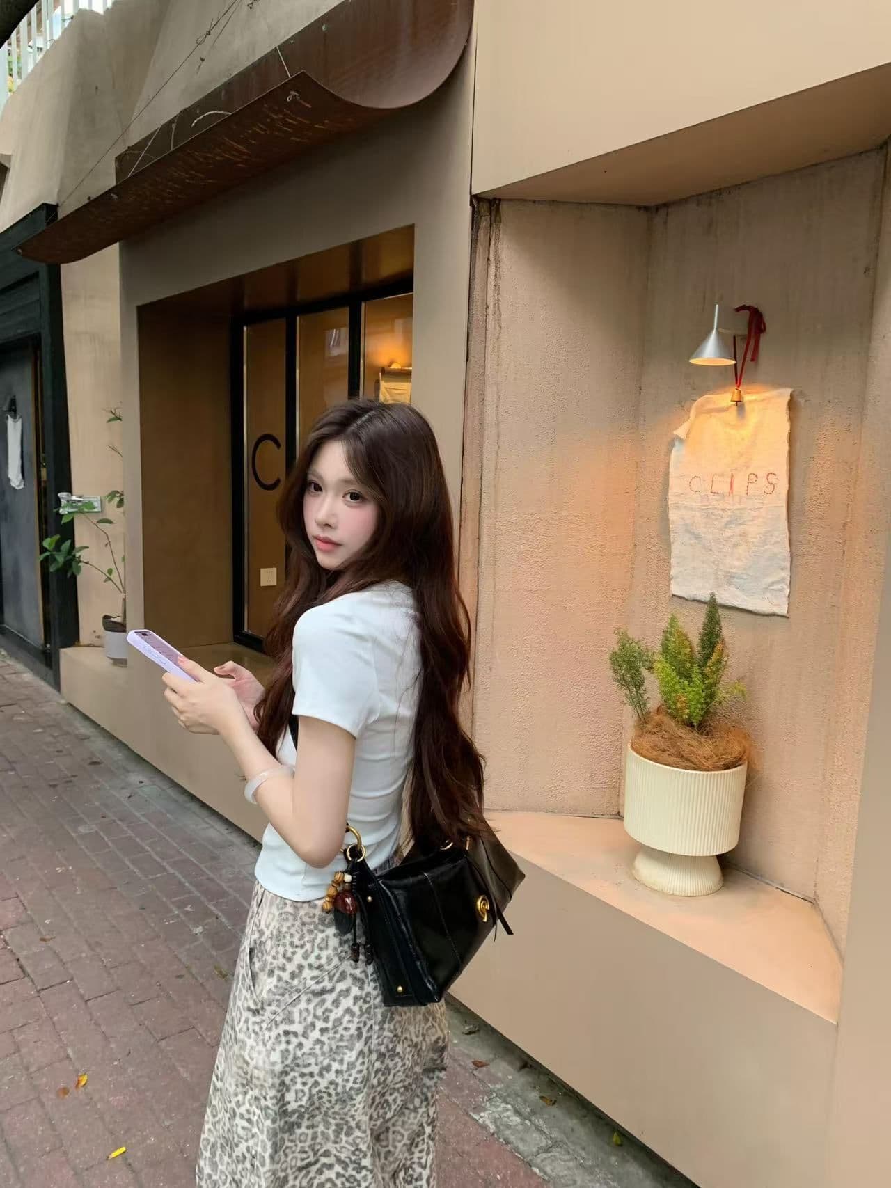 새로운 출처 생방송 품질 이후 패키지 칼라 높은 탄력성 몸매 가꾸기 체리 프린트 상세 이미지 8