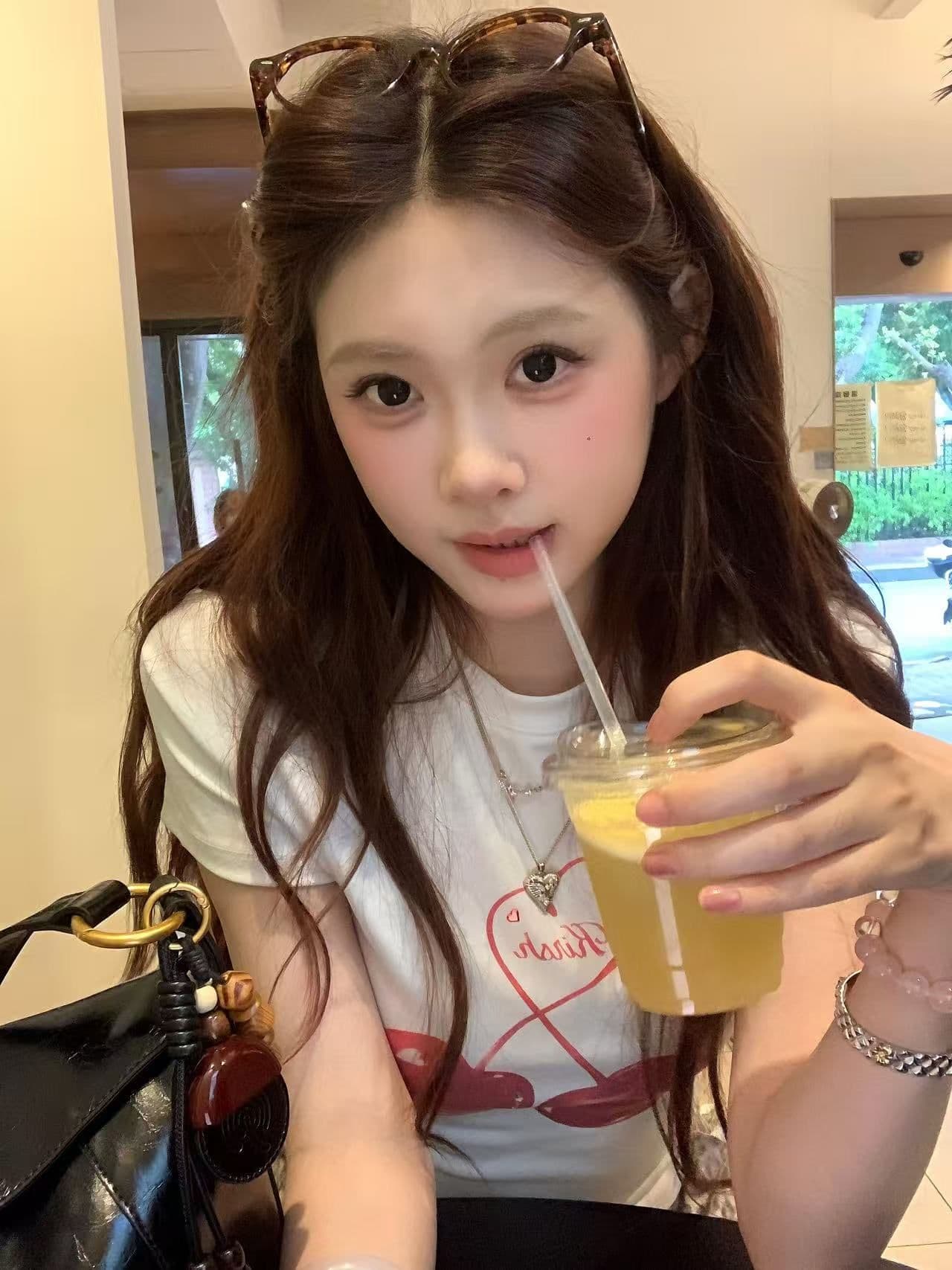 새로운 출처 생방송 품질 이후 패키지 칼라 높은 탄력성 몸매 가꾸기 체리 프린트 상세 이미지 13