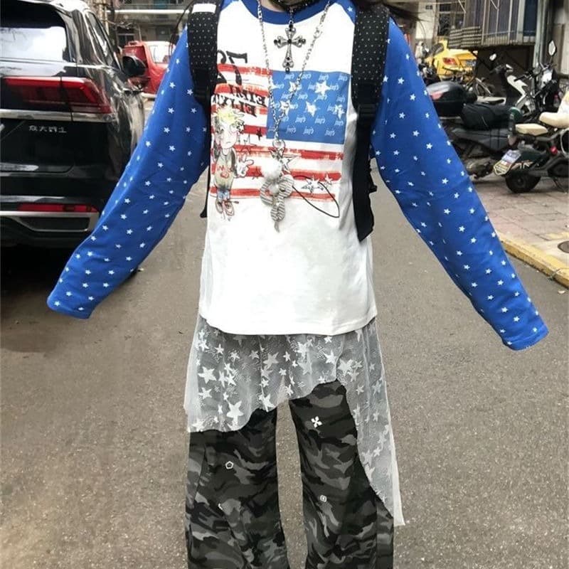 새로운 좋은 품질 비 압력 그림 긴팔 티셔츠 여성 이미지 5