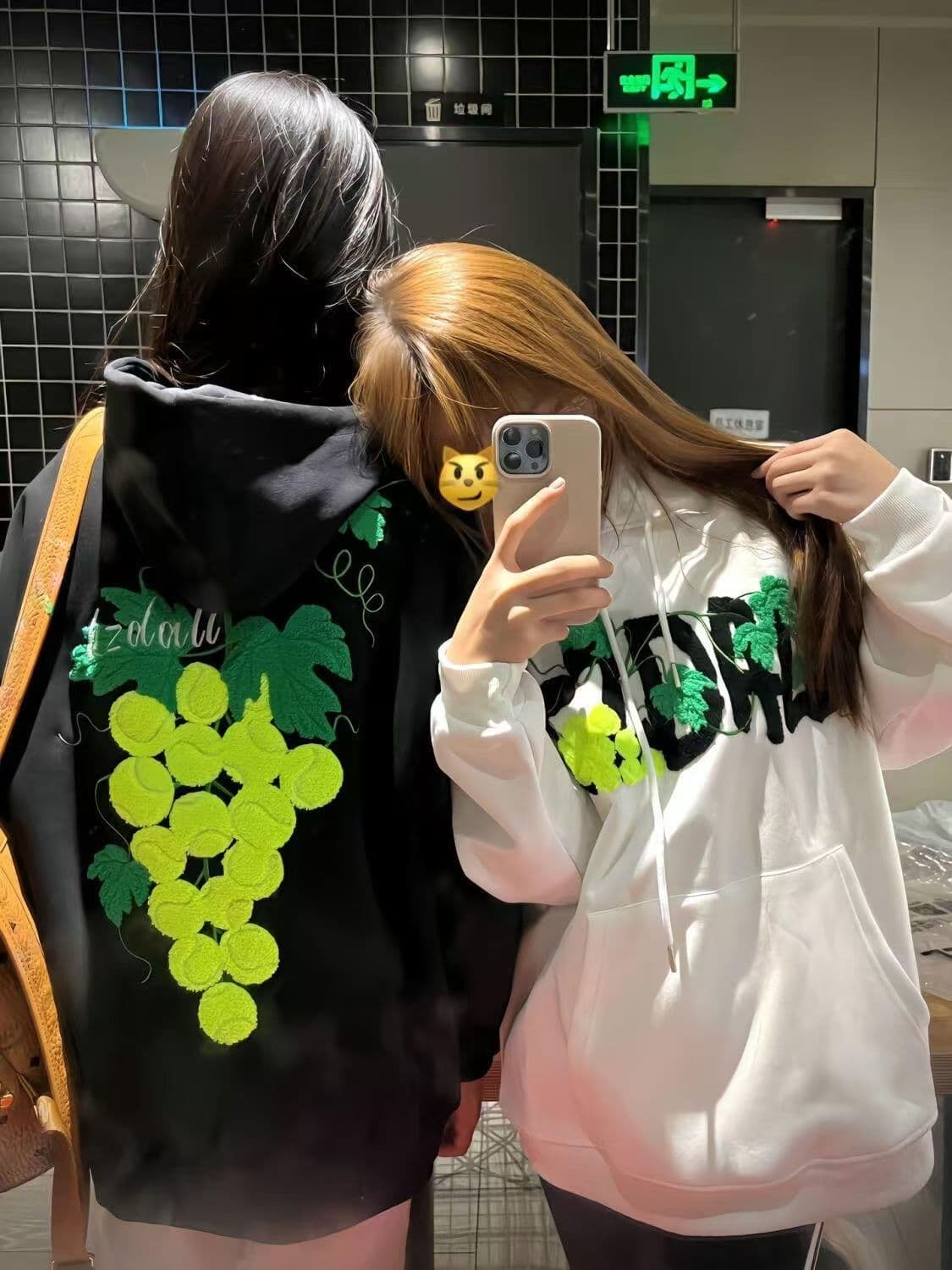 새로운 얇은 스타일 털이 있는 원본 수건 자수 후드 티 스웨터 상세 이미지 2