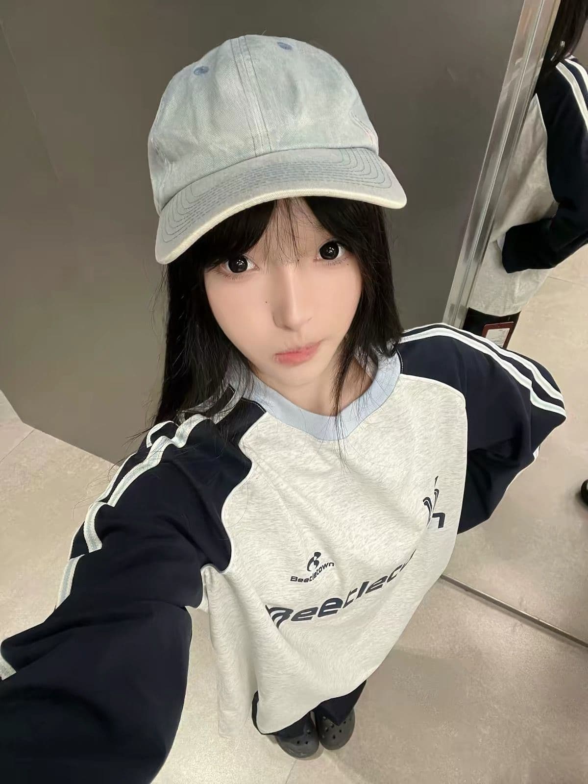 새로운 원본 솜씨 리본 긴팔 티셔츠 여성