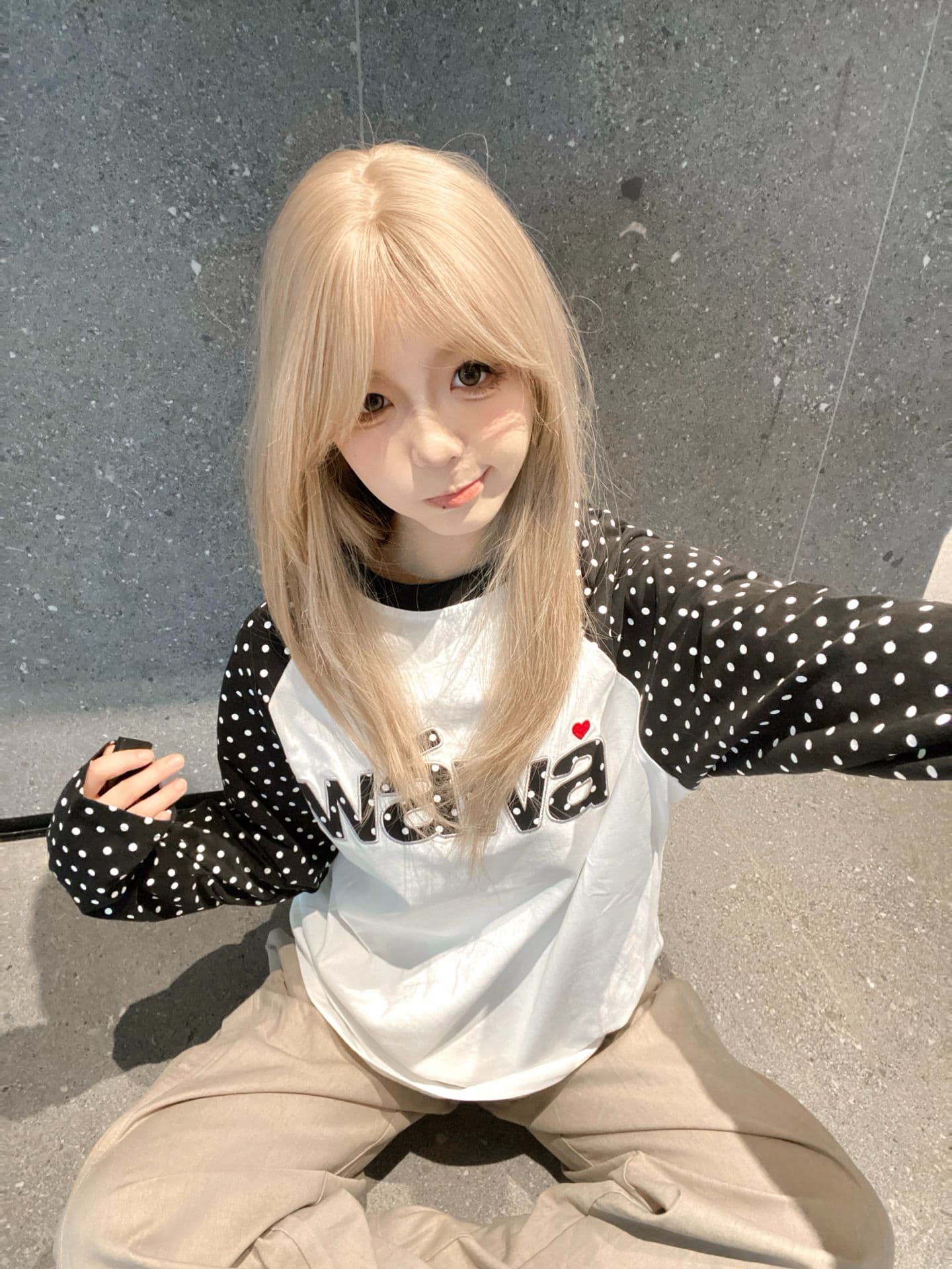 새로운 패치 자수 네리 가게 천 긴팔 티셔츠 여성 이미지 2
