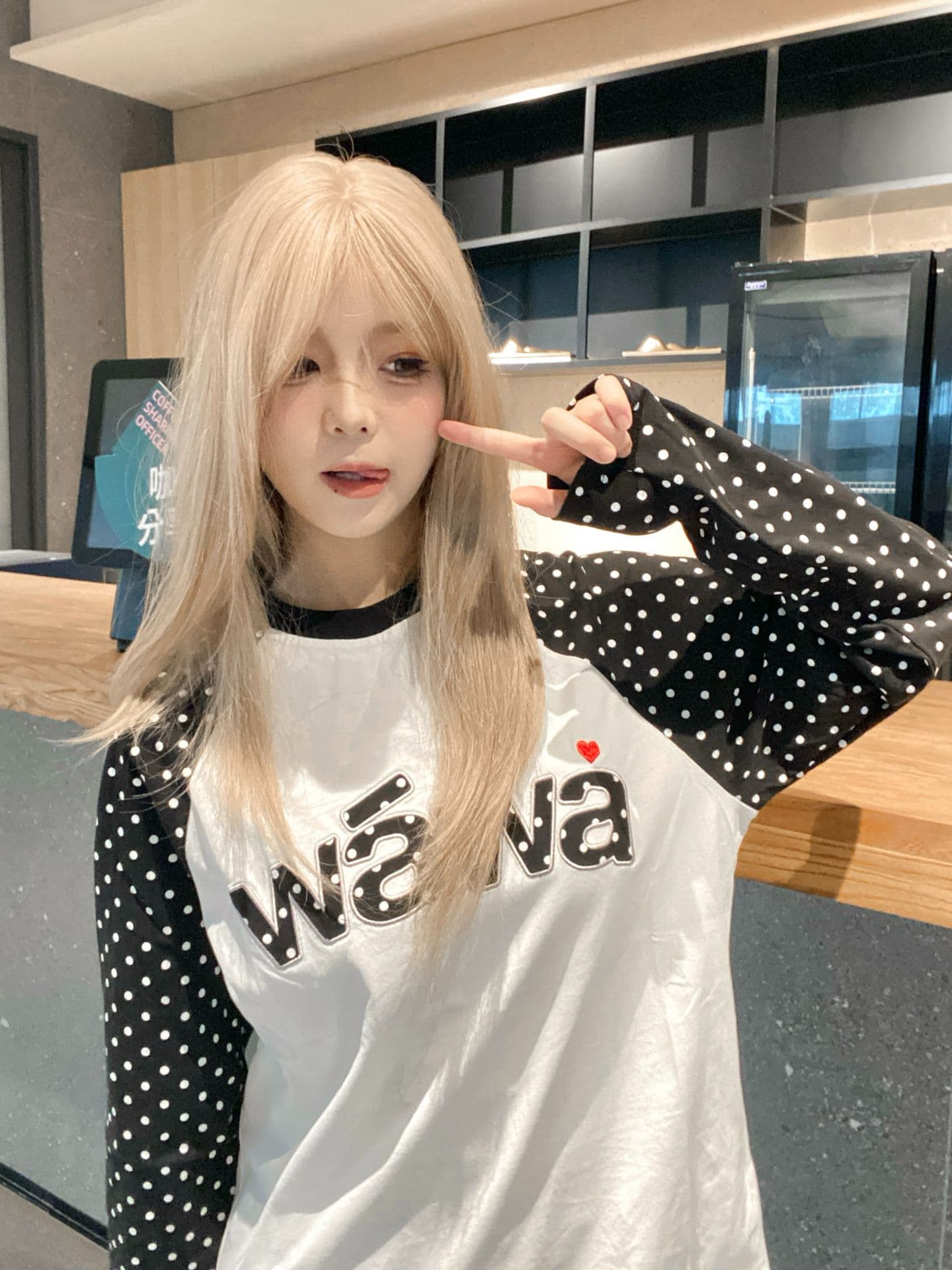 새로운 패치 자수 네리 가게 천 긴팔 티셔츠 여성 상세 이미지 2