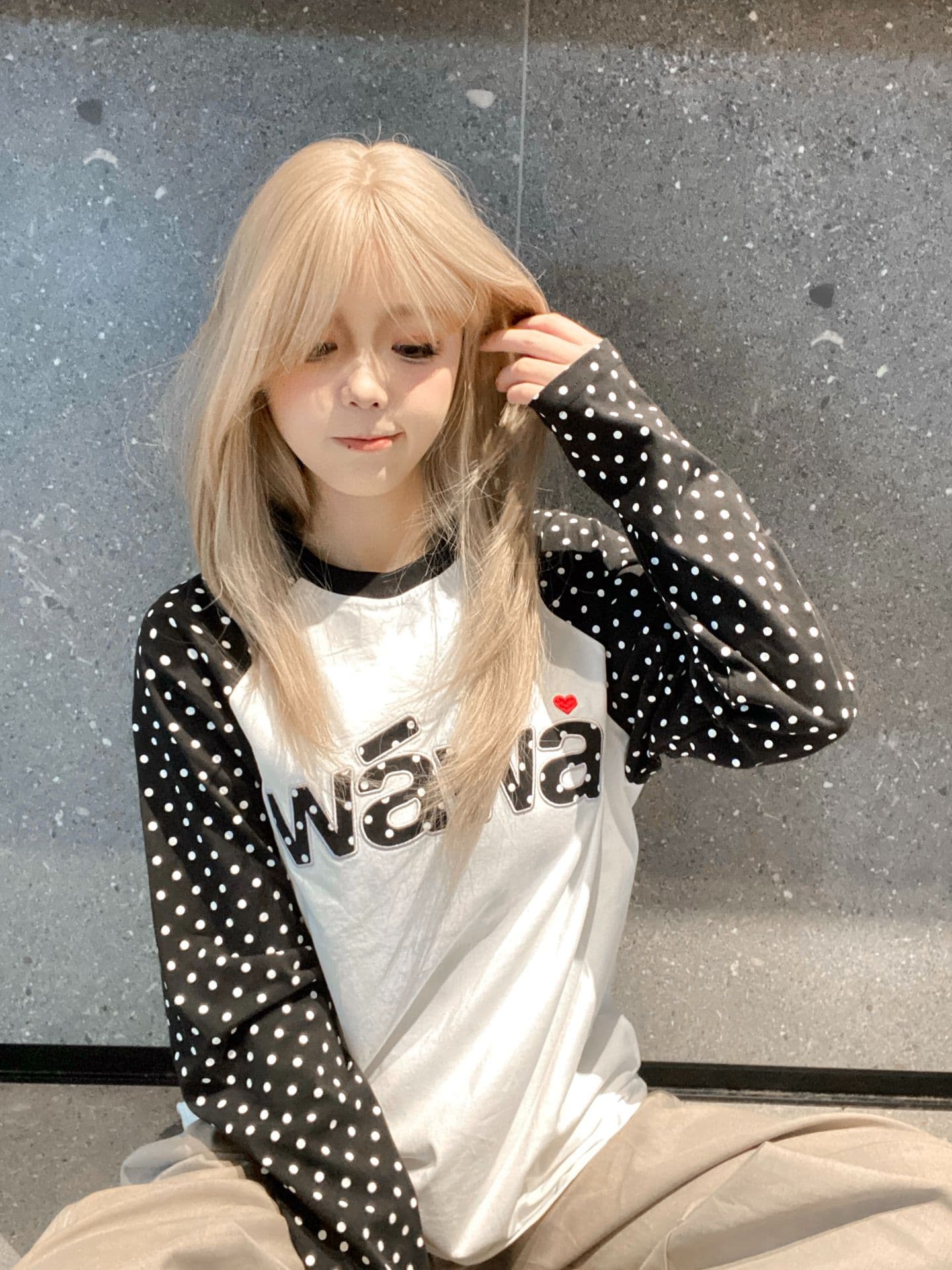 새로운 패치 자수 네리 가게 천 긴팔 티셔츠 여성 상세 이미지 5