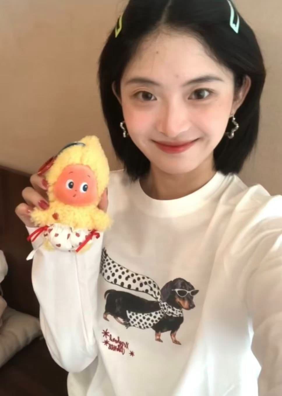 봄 가을 새로운 이후 패키지 칼라 긴팔 라운드 넥 티셔츠 개 프린트 맨위 상세 이미지 5
