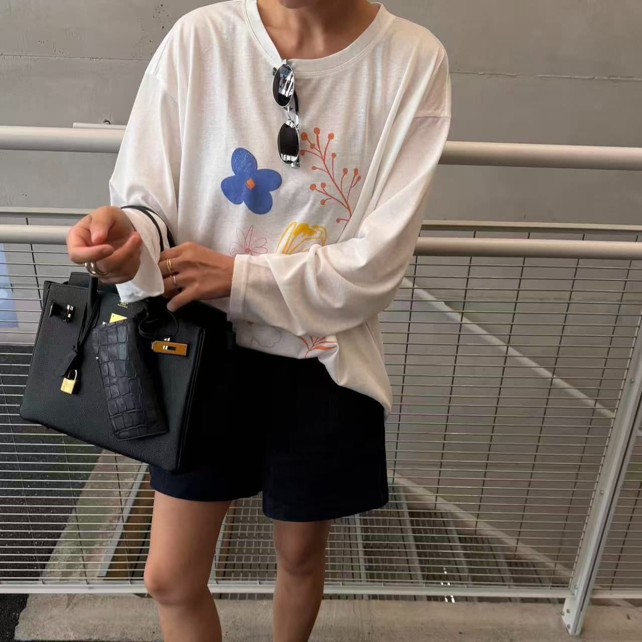 새로운 출처 생방송 품질 긴팔 태양 보호 셔츠 블라우스 꽃 프린트 맨위 이미지 5