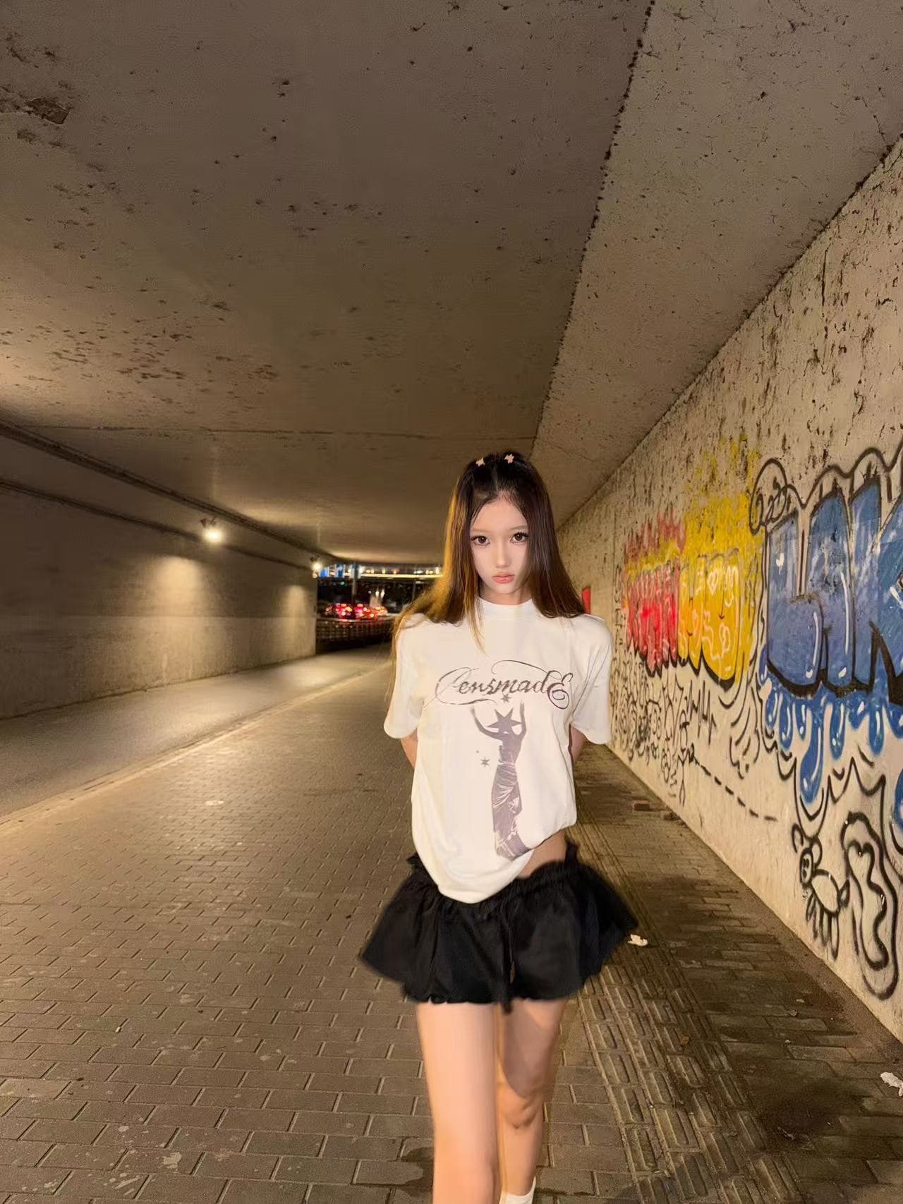 새로운 출처 생방송 품질 이후 패키지 칼라 t 알파벳 초상화 프린트 이미지 2