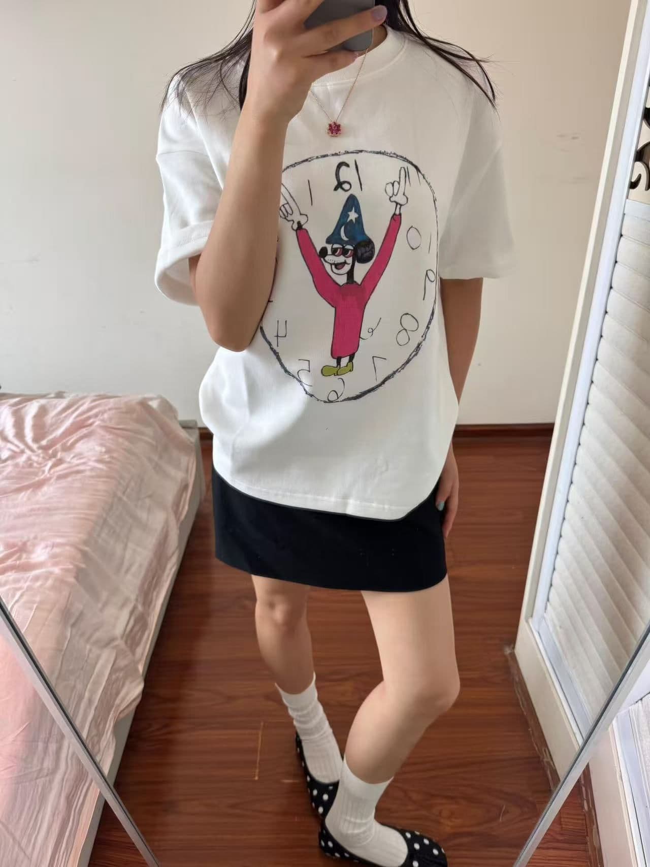 새로운 출처 생방송 품질 이후 패키지 칼라 티셔츠 만화 프린트 맨위 상세 이미지 5