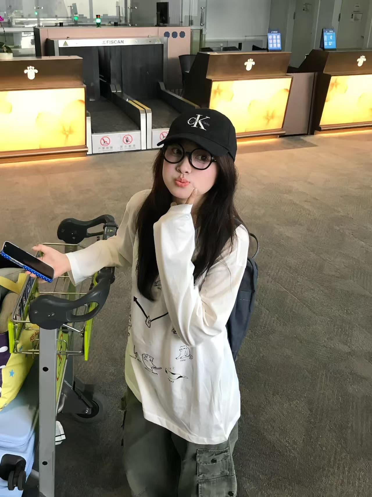 새로운 출처 생방송 품질 긴팔 태양 보호 셔츠 기본 셔츠 고양이 프린트 이미지 2