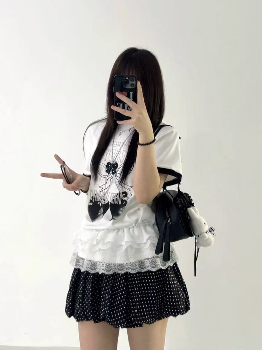새로운 출처 생방송 품질 알파벳 체리 프린트 이미지 3
