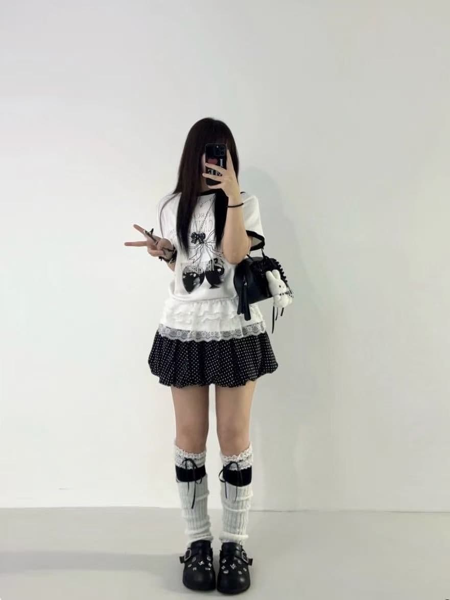 새로운 출처 생방송 품질 알파벳 체리 프린트 상세 이미지 5