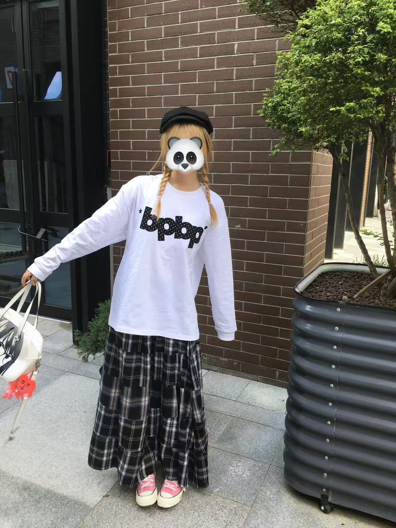 봄 가을 새로운 이후 패키지 칼라 긴팔 라운드 넥 도트 무늬 알파벳 프린트 상세 이미지 12