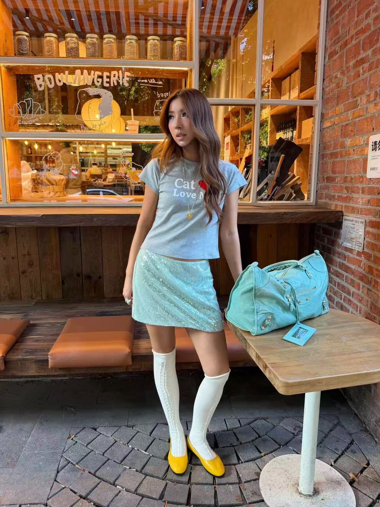 새로운 출처 생방송 품질 이후 패키지 칼라 높은 탄력성 몸매 가꾸기 하트 알파벳 이미지 4