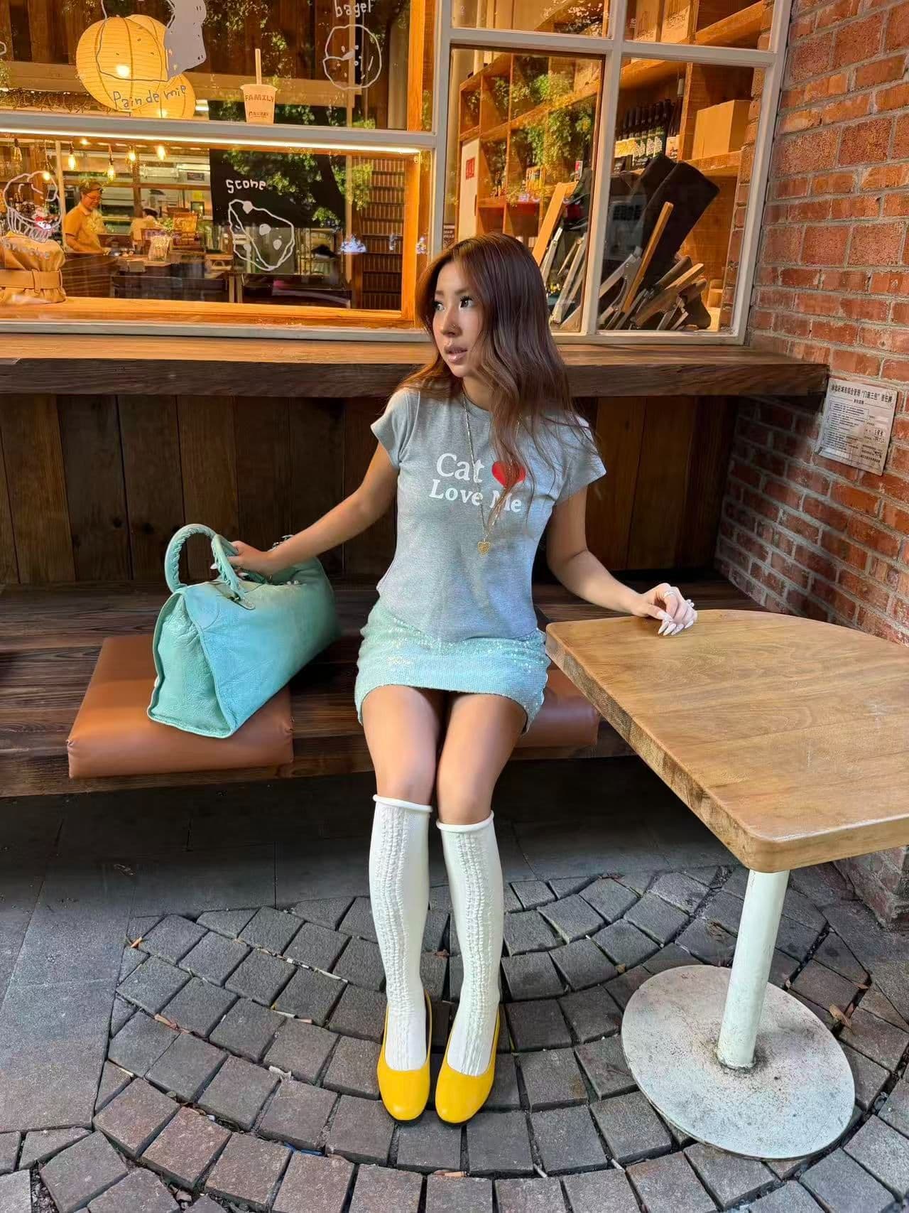 새로운 출처 생방송 품질 이후 패키지 칼라 높은 탄력성 몸매 가꾸기 하트 알파벳 상세 이미지 9