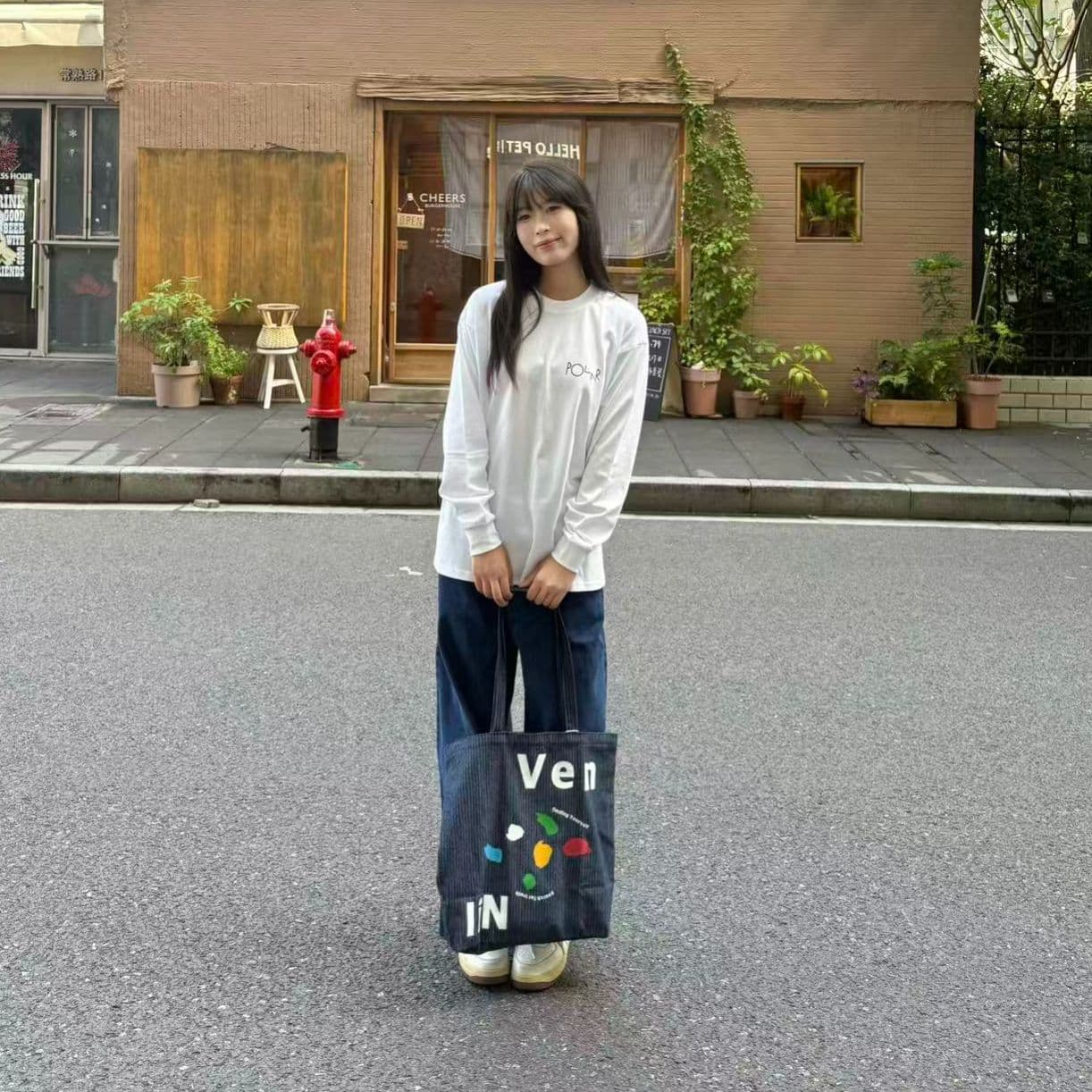 봄 가을 새로운 이후 패키지 칼라 긴팔 Luokou 티셔츠 뒤로 알파벳 프린트 이미지 4