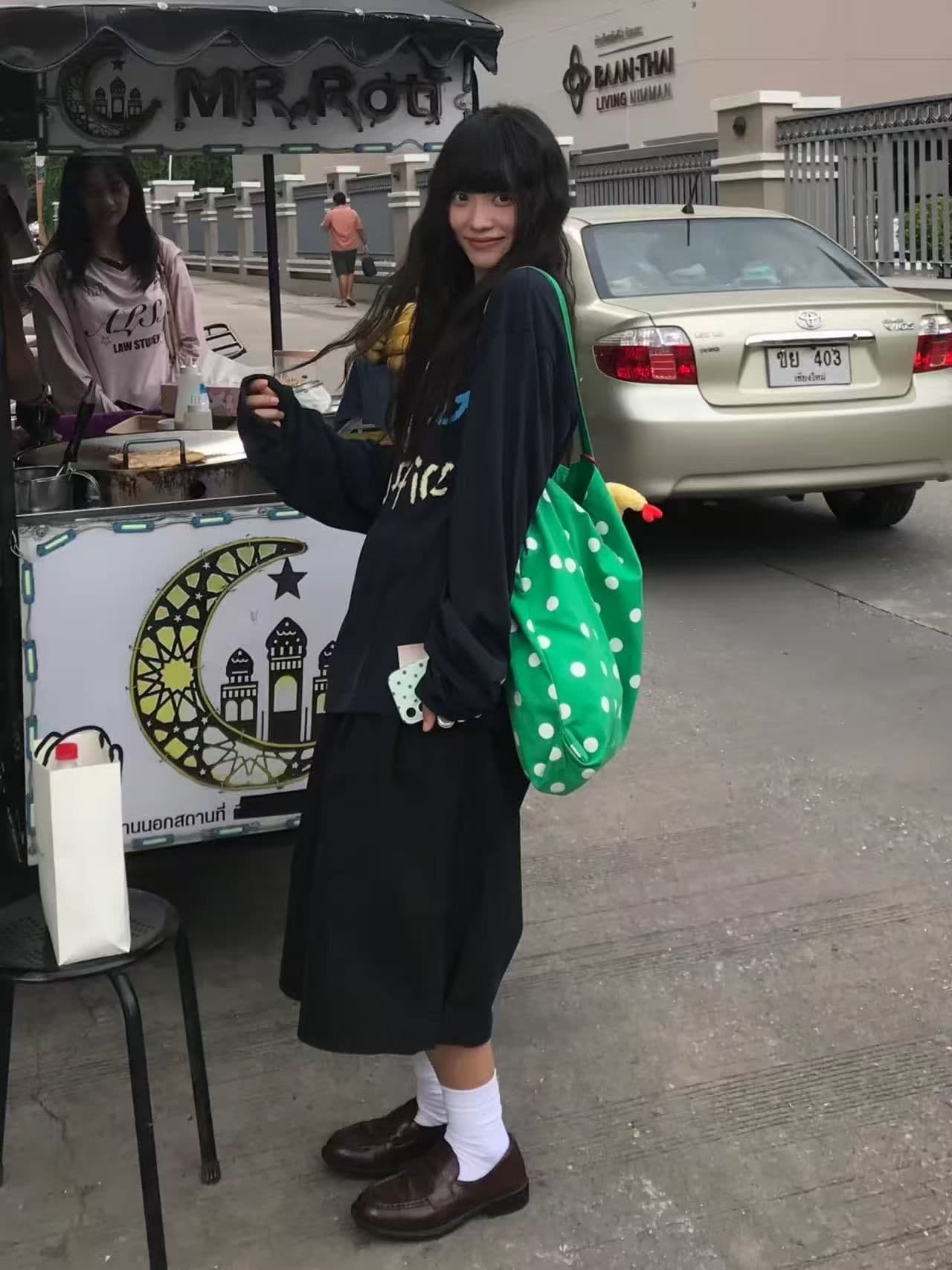 봄 가을 새로운 이후 패키지 칼라 긴팔 라운드 넥 티셔츠 알파벳 프린트 이미지 2