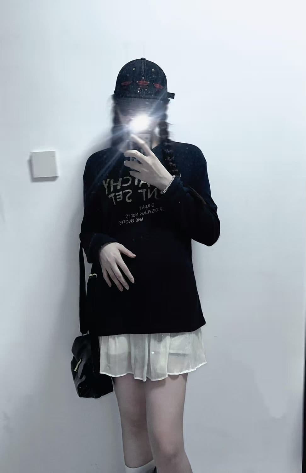 봄 가을 새로운 이후 패키지 칼라 긴팔 라운드 넥 티셔츠 알파벳 프린트 맨위 상세 이미지 8