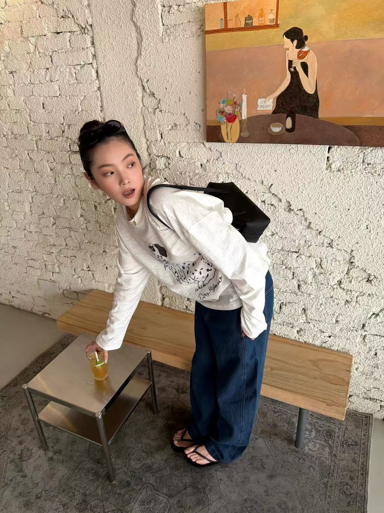 새로운 출처 생방송 품질 긴팔 태양 보호 셔츠 기본 셔츠 개 프린트 상세 이미지 3