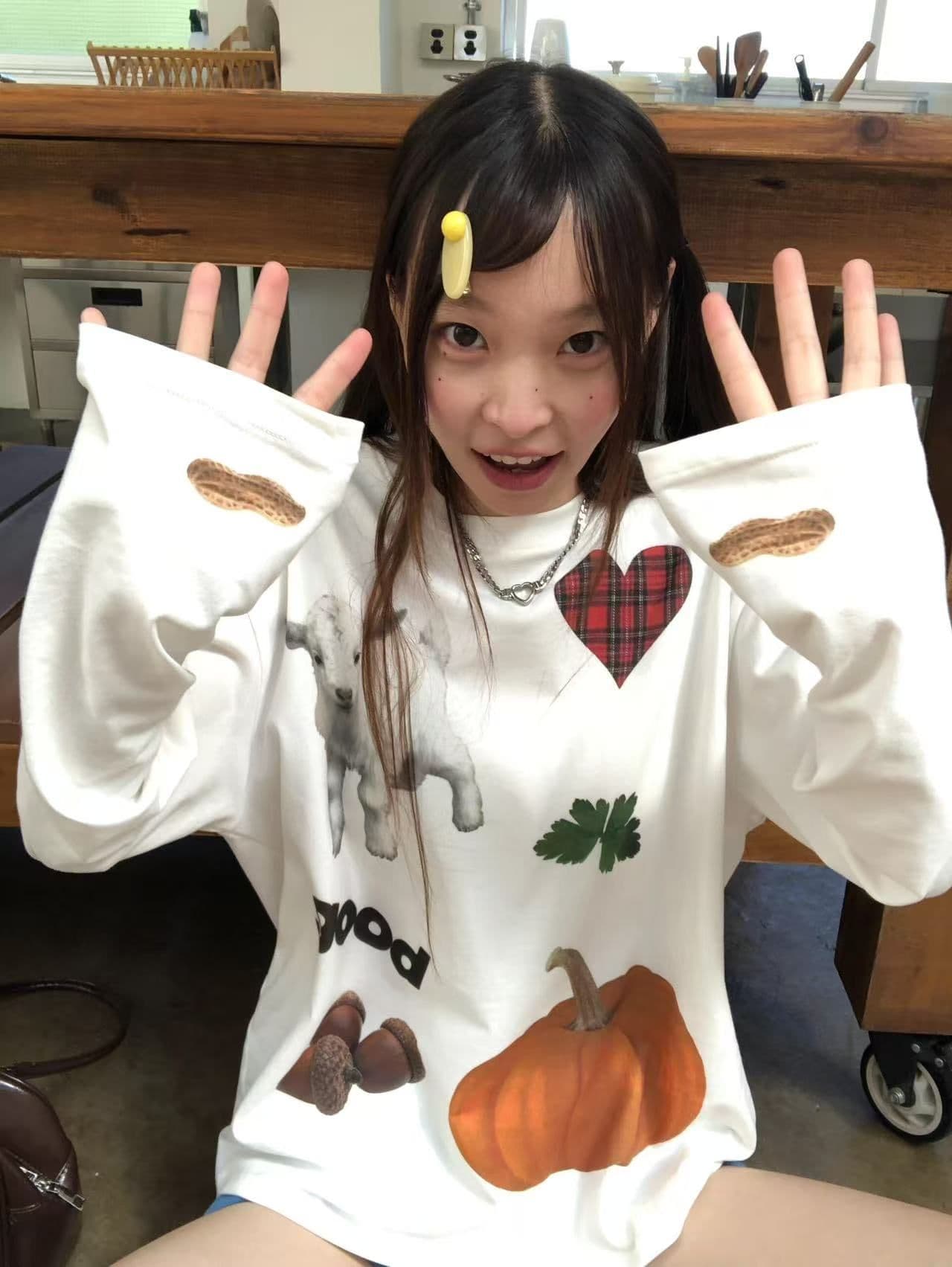 봄 가을 새로운 이후 패키지 칼라 긴팔 라운드 넥 티셔츠 만화 프린트 맨위 상세 이미지 2
