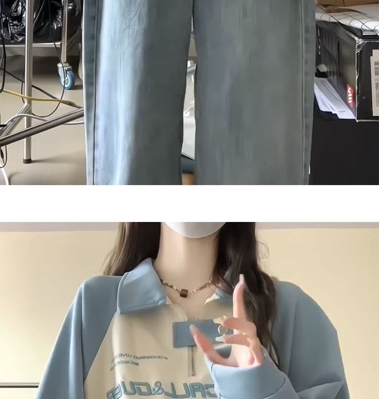 새로운 자수 얇은 스타일 300 근 특별 빅 사이즈 학원 스타일 여성 후드티 상세 이미지 6