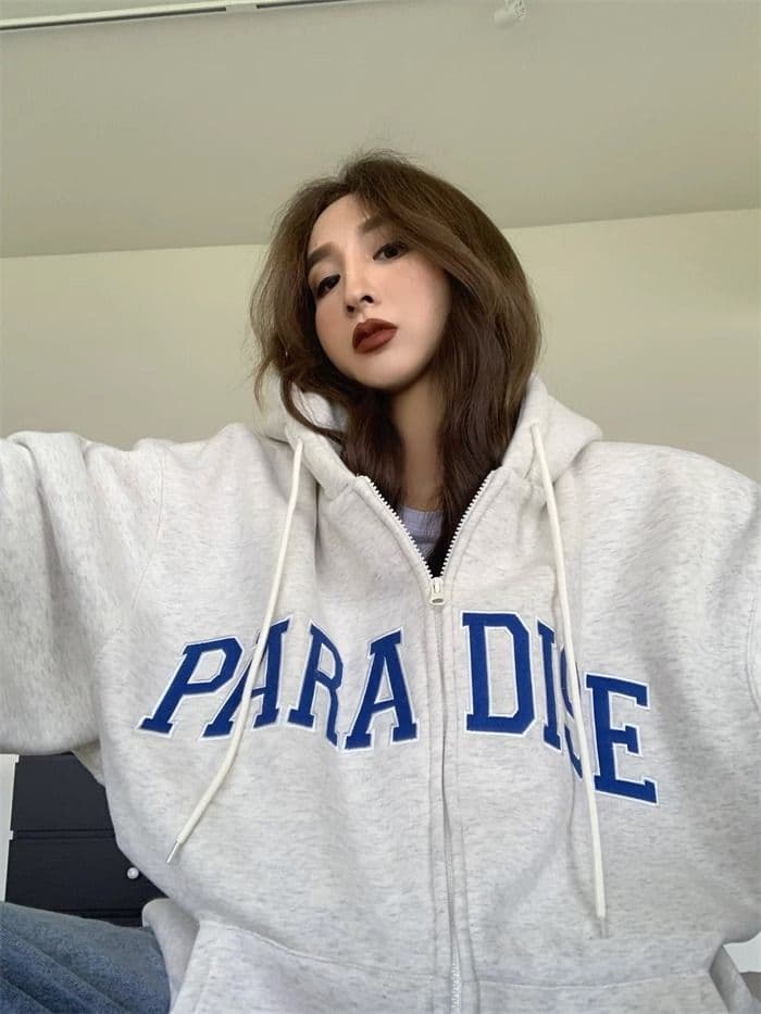 새로운 자수 이중층 모자 300 근 특별 빅 사이즈 재킷 상세 이미지 2