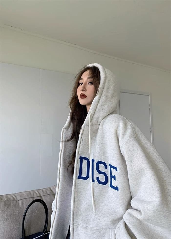새로운 자수 이중층 모자 300 근 특별 빅 사이즈 재킷 상세 이미지 5