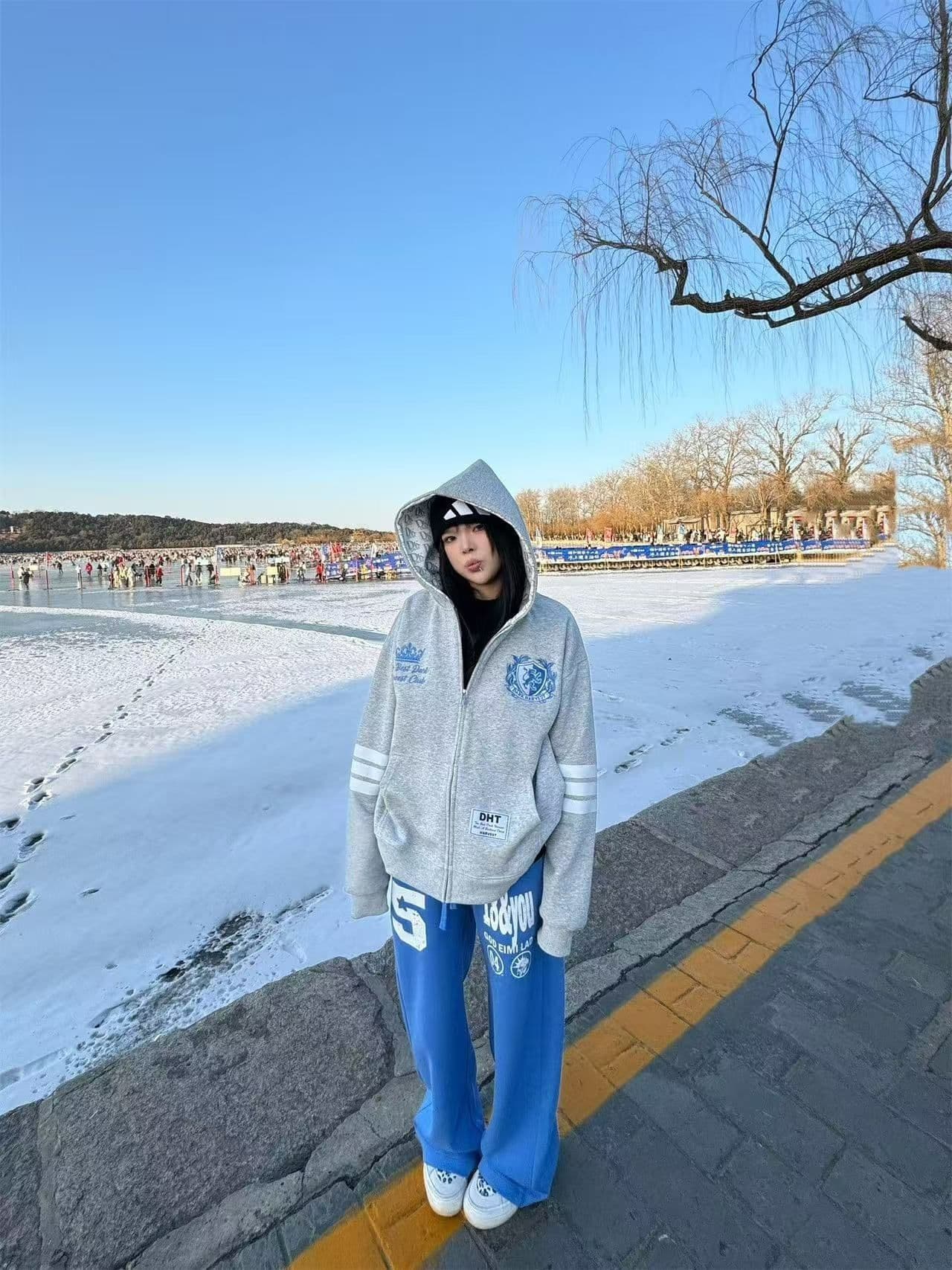 새로운 얇은 두꺼움 원본 솜씨 있음 언더 이후 패키지 모자 패치워크 지퍼 인사이드 펌프 솜씨 자수 상세 이미지 2