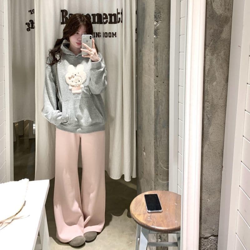 새로운 얇은 두꺼움 원본 솜씨 없음 모자 로프 자수 가을 겨울 후드 루즈핏 후드티 상세 이미지 4