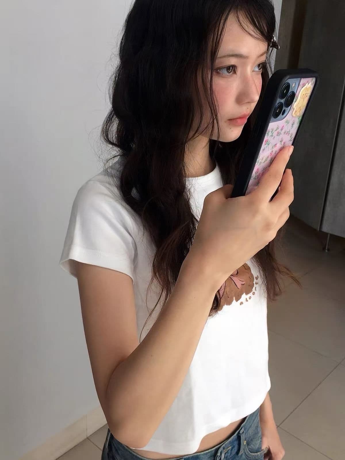 새로운 출처 생방송 품질 이후 패키지 칼라 높은 탄력성 몸매 가꾸기 개 프린트 이미지 3
