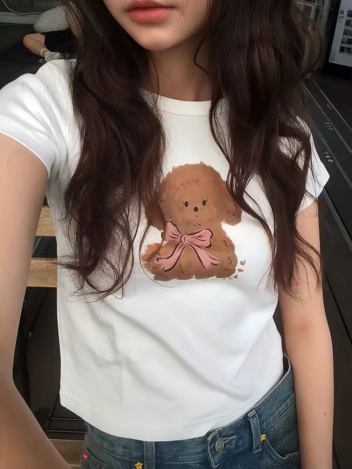 새로운 출처 생방송 품질 이후 패키지 칼라 높은 탄력성 몸매 가꾸기 개 프린트 상세 이미지 2