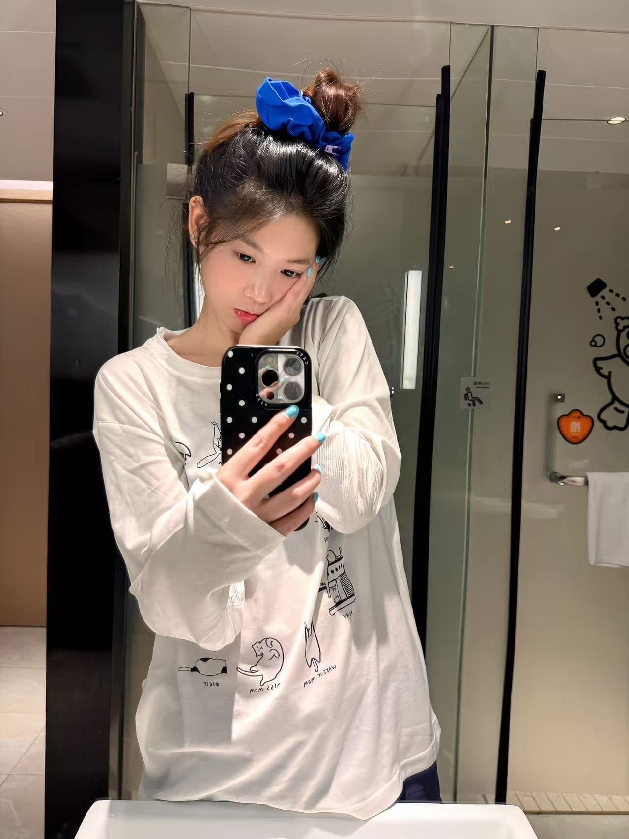 새로운 출처 생방송 품질 긴팔 태양 보호 셔츠 기본 셔츠 고양이 시계 이미지 4