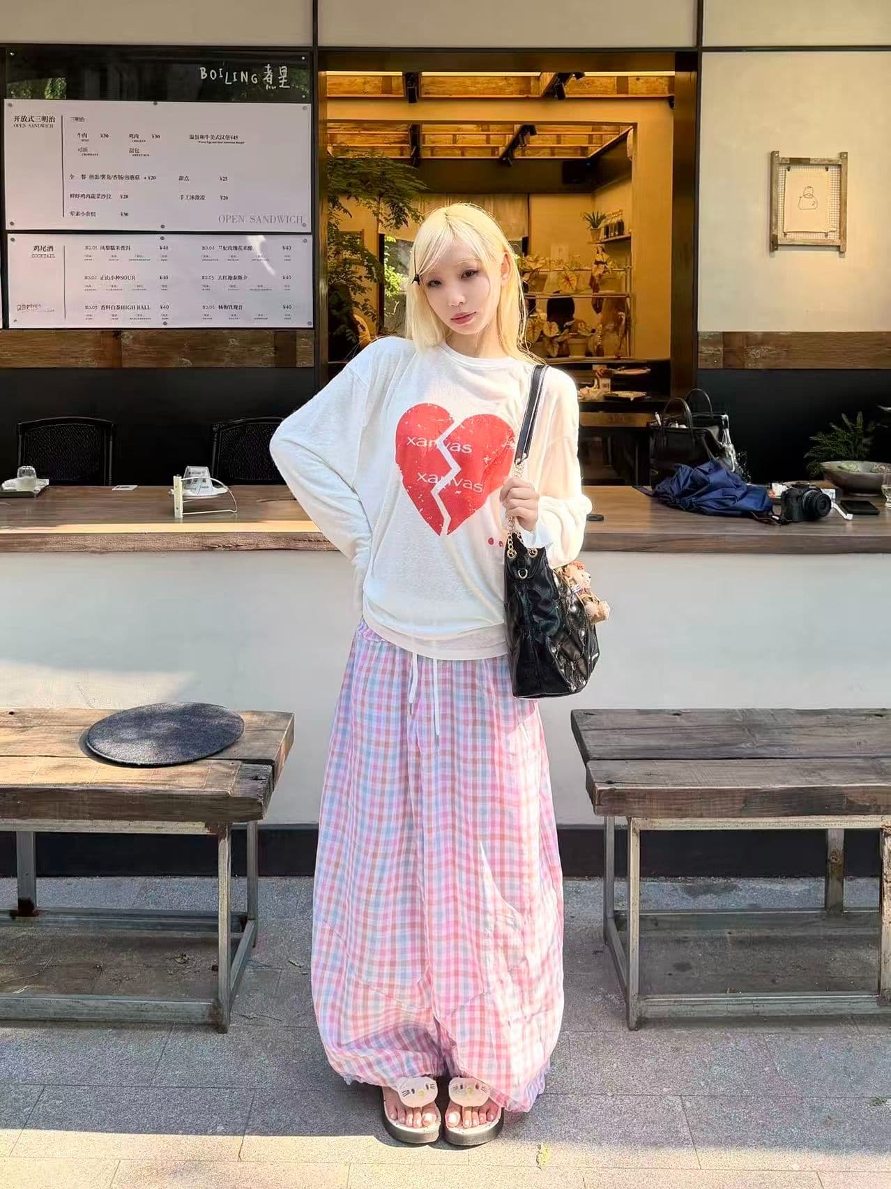 새로운 출처 생방송 품질 긴팔 태양 보호 셔츠 기본 셔츠 하트 알파벳 상세 이미지 6