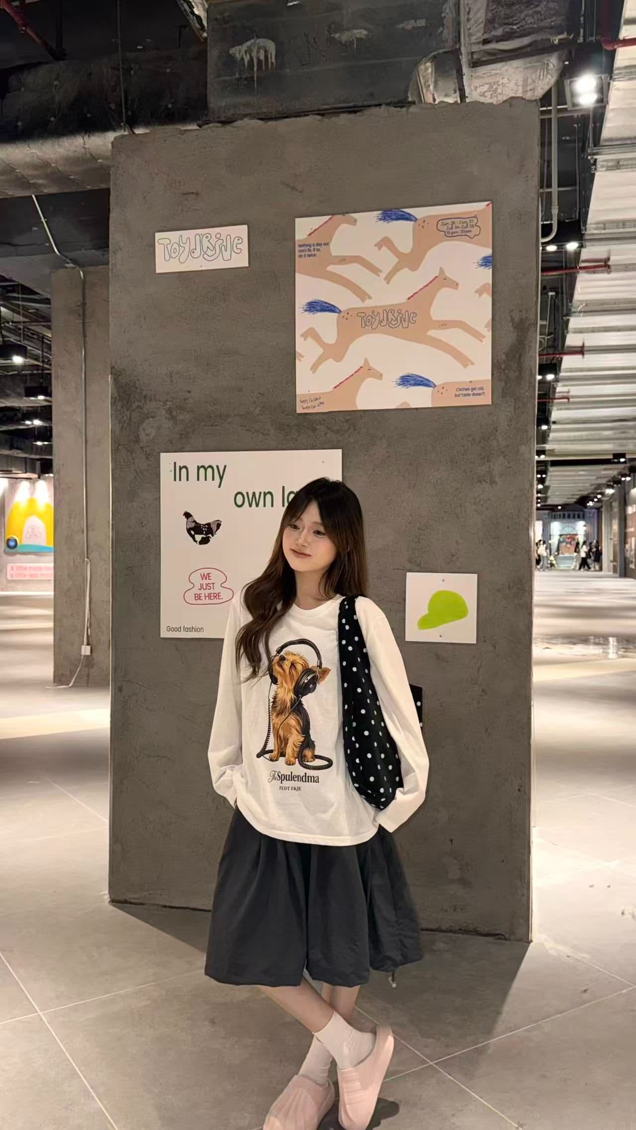 새로운 출처 생방송 품질 긴팔 태양 보호 셔츠 기본 셔츠 개 프린트 상세 이미지 3