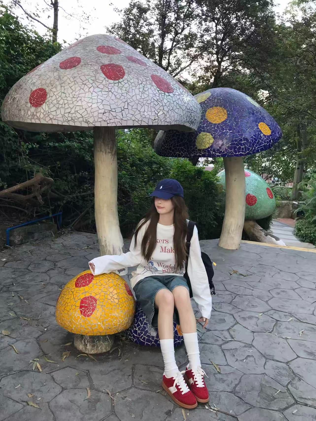 봄 가을 새로운 이후 패키지 칼라 긴팔 라운드 넥 티셔츠 만화 알파벳 프린트 상세 이미지 4