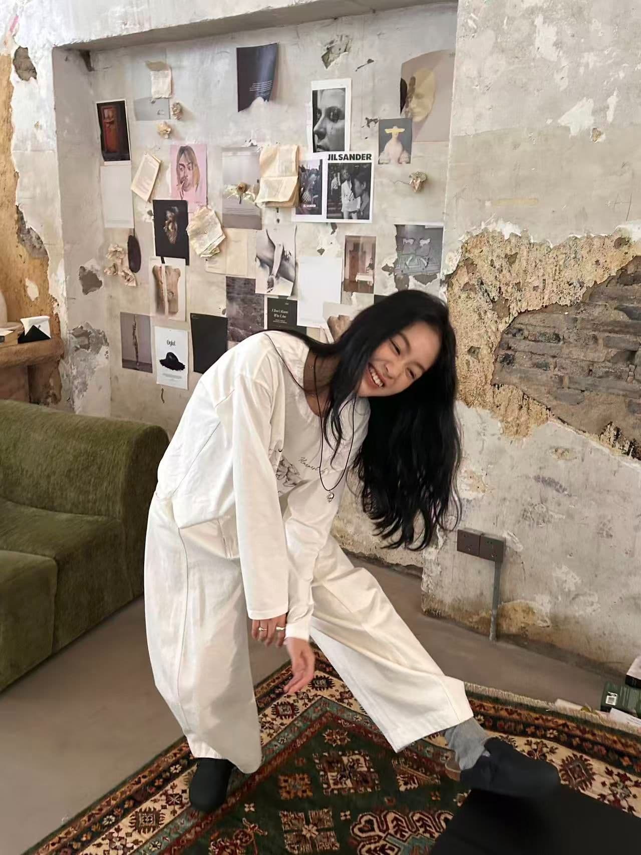 봄 가을 새로운 이후 패키지 칼라 긴팔 라운드 넥 티셔츠 만화 프린트 맨위 상세 이미지 4