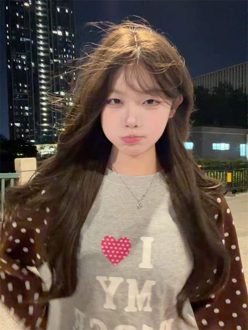 새로운 원본 솜씨 프린트 긴팔 티셔츠 여성 상세 이미지 6