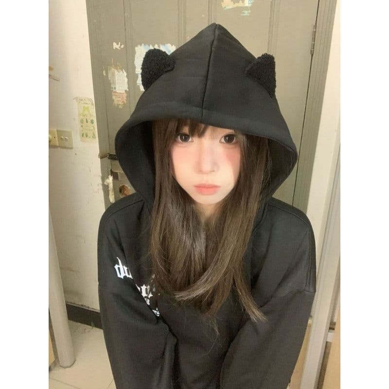새로운 복잡한 은 여우 플러시 플리스 귀 레이스 자수 원본 솜씨 상세 이미지 3