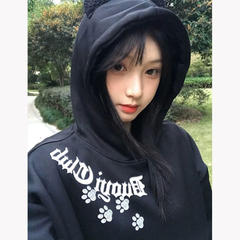 새로운 복잡한 은 여우 플러시 플리스 귀 레이스 자수 원본 솜씨 상세 이미지 9