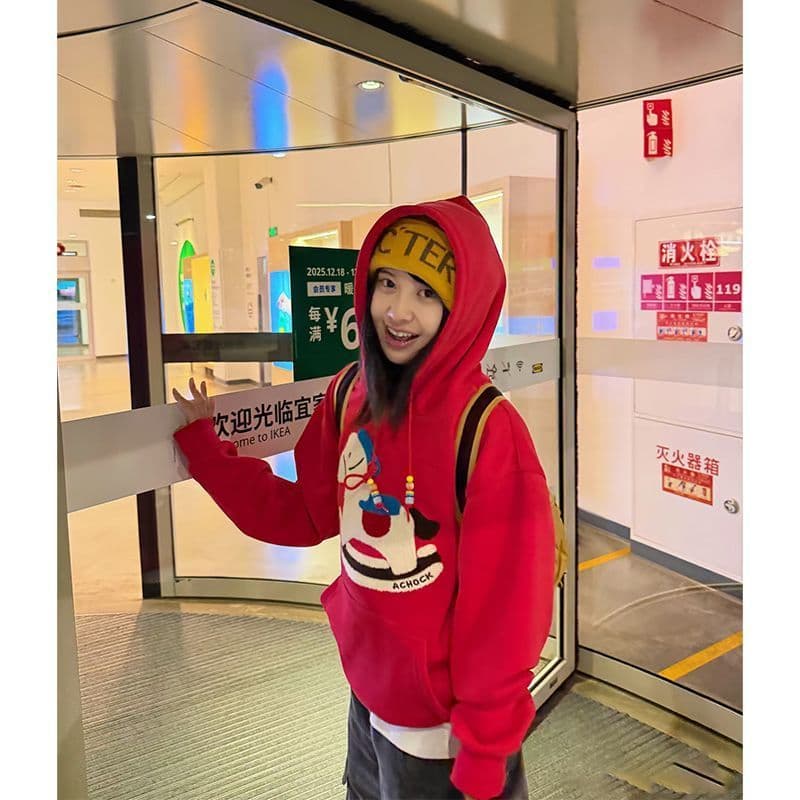 새로운 복잡한 은 여우 플러시 원본 맞춤 모자 로프 패키지 어깨 칼라 수건 자수 후드 털이 있는 후드티