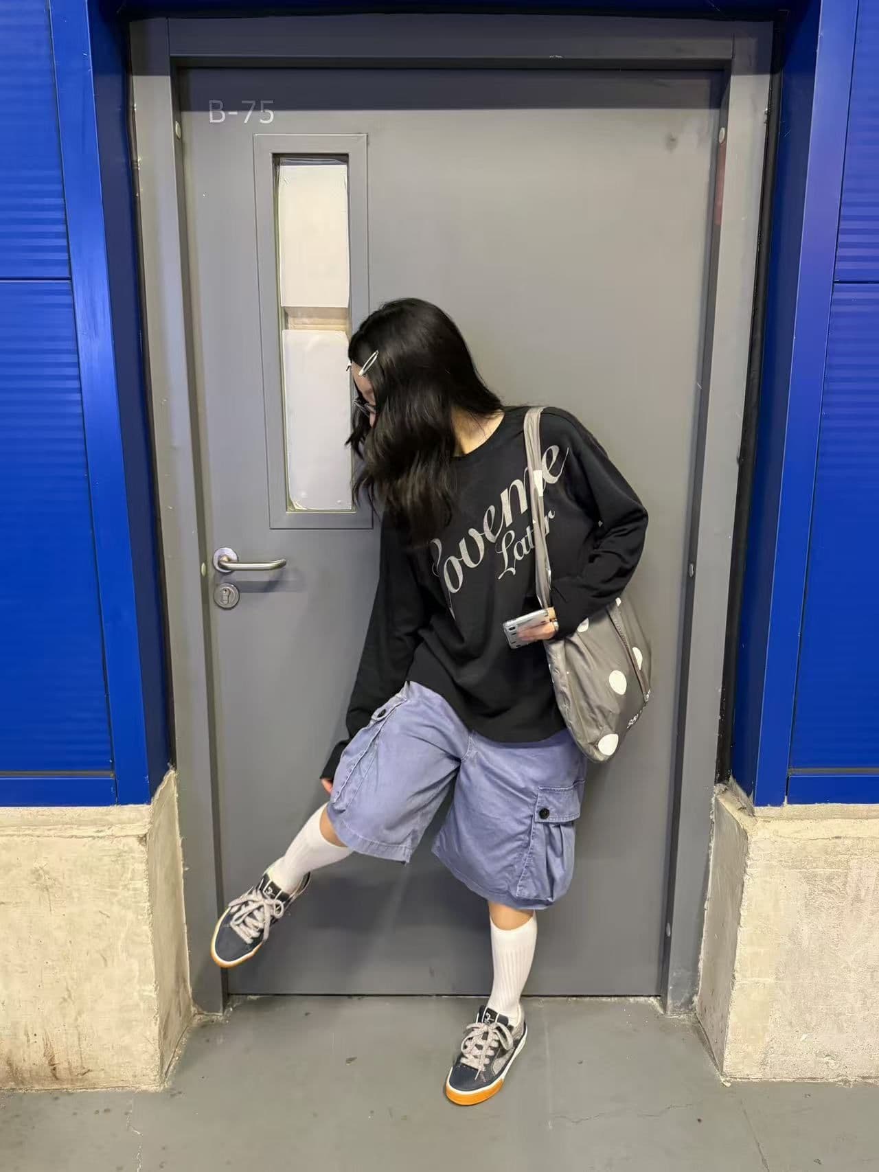 봄 가을 새로운 이후 패키지 칼라 긴팔 라운드 넥 티셔츠 알파벳 프린트 맨위 상세 이미지 9